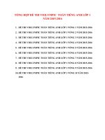 Tổng hợp đề thi violympic toán tiếng anh lớp 1 năm 2015 2016 
