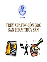 TRUY XUẤT NGUỒN GỐC SẢN PHẨM THỦY SẢN FITES