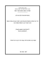 Thỏa thuận hạn chế cạnh tranh trong lĩnh vực về giá theo pháp luật việt nam (tóm tắt)