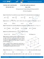 Đề thi thử THPT QG 2017 môn Toán THPT Chuyên Khoa học Tự Nhiên Hà Nội lần 3 có đáp án