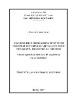 Các hình phạt chính không tước tự do theo pháp luật hình sự việt nam từ thực tiễn quận 5, thành phố hồ chí minh (tóm tắt)