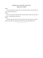 Đề kiểm tra 45 phút học kì 2 môn Lịch sử lớp 12 trường THPT Phan Ngọc Hiển, Cà Mau năm học 2014  2015 