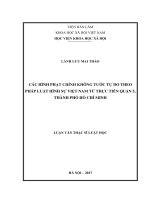 Các hình phạt chính không tước tự do theo pháp luật hình sự việt nam từ thực tiễn quận 5, thành phố hồ chí minh