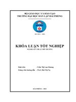 Khóa luận tốt nghiệp Đánh giá hiện trạng quản lý chất thải rắn công nghiệp tỉnh Yên Bái và đề xuất giải pháp quản lý
