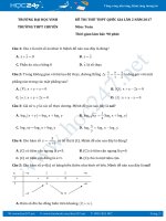 Bộ 5 đề thi thử THPT Quốc gia 2017 môn Toán các trường THPT chuyên