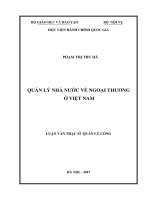 Quản lý nhà nước về ngoại thương ở Việt Nam
