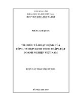 Tổ chức và hoạt động của công ty hợp danh theo pháp luật doanh nghiệp Việt Nam