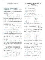 Đề thi học kì 2 môn Toán lớp 12 trường THPT Nguyễn Huệ, Thừa Thiên Huế năm học 2016  2017 