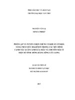 Phân lập và tuyển chọn chủng vi khuẩn có khả năng phân hủy diazinon trong các mô hình canh tác luân canh lúa   màu  và chuyên màu ở một số tỉnh đồng