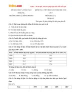 Đề kiểm tra 1 tiết học kì 2 môn Địa lý lớp 12 trường THPT Lê Hồng Phong, Đăk Lăk năm học 2016  2017 