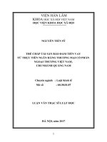 Thế chấp tài sản bảo đảm tiền vay từ thực tiễn ngân hàng thương mại cổ phần ngoại thương việt nam, chi nhánh quảng nam (tt) 