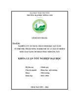 Nghiên cứu sử dụng than sinh học sản xuất từ phế phụ phẩm nông nghiệp để xử lý đất ô nhiễm kim loại nặng do khai thác khoáng sản 