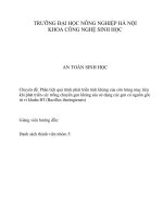 Phân tích quá trình phát triển tính kháng của côn trùng mục tiêu khi phát triển cây trồng chuyển gen kháng sâu sử dụng các gen có nguồn gốc từ vi khuẩn BT (bacillus thuringiensis) 