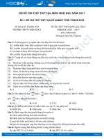 Bộ 5 đề thi thử THPT QG môn Sinh học năm 2017