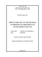 Kiểm sát điều tra các tội xâm phạm an ninh quốc gia theo pháp luật tố tụng hình sự việt nam 