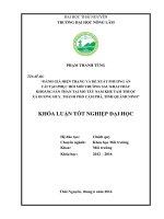 Đánh giá hiện trạng và đề xuất phương án cải tạo phục hồi môi trường sau khai thác khoáng sản than tại mỏ tây nam khe tam thuộc xã dương huy   thành phố cẩm phả   tỉnh quảnh ninh 