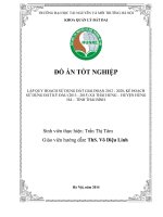 tóm tắt LẬP QUY HOẠCH SỬ DỤNG ĐẤT GIAI ĐOẠN 2012 - 2020, KẾ HOẠCH  SỬ DỤNG ĐẤT KỲ ĐẦU (2013 - 2015) XÃ THÁI HƯNG -  HUYỆN HƯNG  HÀ -  TỈNH THÁI BÌNH