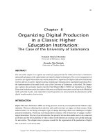 Organizing digital production in a classic higher education institutionthe case of the university of salamanca 