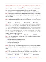 Đáp án chi tiết đề thi thử THPT quốc gia lần 5 chuyên KHTN 2017 môn Hóa