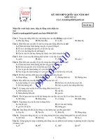 520 câu hỏi môn vật lý THPT QG 2017-2018 mới nhất hiện nay
