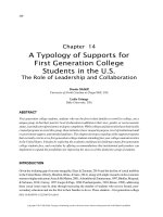 A typology of supports for first generation college students in the u s the role of leadership and collaboration 