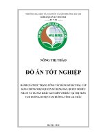 tóm tắt ĐÁNH GIÁ THỰC TRẠNG CÔNG TÁC ĐĂNG KÝ ĐẤT ĐAI, CẤP  GIẤY CHỨNG NHẬN QUYỀN SỬ DỤNG ĐẤT, QUYỀN SỞ HỮU  NHÀ Ở VÀ TÀI SẢN KHÁC GẮN LIỀN VỚI ĐẤT TẠI THỊ TRẤN