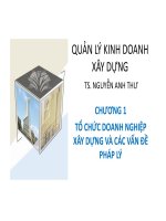 Bài giảng quản lý kinh doanh xây dựng (cao học quản lý xây dựng)