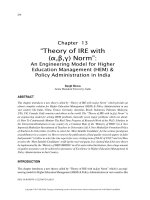 Theory of IRE with (α,β,γ) norm”an engineering model for higher education management (HEM)  policy administration in india 