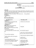 GIÁO ÁN TUẦN 8 LỚP 2 HỌC KỲ 1 MÔN TOÁN VÀ TIẾNG VIỆT