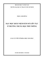 DẠY HỌC KHÁI NIỆM HÀM SỐ LIÊN TỤC Ở TRƯỜNG TRUNG HỌC PHỔ THÔNG