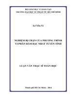 NGHIỆM BỊ CHẶN CỦA PHƯƠNG TRÌNH VI PHÂN HÀM BẬC NHẤT TUYẾN TÍNH
