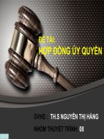 Thuyết trình môn luật dân sự hợp đồng ủy quyền 