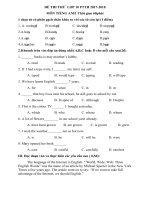 ĐỀ THI THỬ  lƠP 10 PTTH 2017 Quang Trung- HN