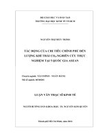 Tác động của chi tiêu chính phủ đến lượng khí thải CO2 nghiên cứu thực nghiệm tại 5 quốc gia asean 