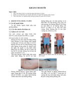 Bài giảng kỹ thuật Khám chi dưới