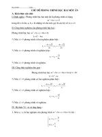 chủ đề phương trình bậc 2 THCS