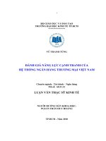 Đánh giá năng lực cạnh tranh của hệ thống ngân hàng thương mại việt nam 