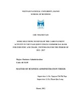 Some solution to develop the card payment activity in viet nam joint stock comercial bank for industry and trade vietinbank for the period of 2012 2017 