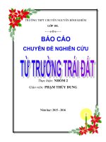 Chuyên đề TỪ TRƯỜNG TRÁI ĐẤT | Vật lý 11