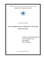 đồ án sữa chua dẻo bổ sung xoài.