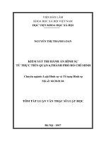 Kiểm sát thi hành án hình sự từ thực tiễn quận 6, tp  hồ chí minh (tt) 