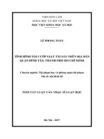 Tình hình tội cướp giật tài sản trên địa bàn quận bình tân, thành phố hồ chí minh (tt) 