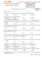 Đề kiểm tra 45 phút số 2 môn Toán lớp 12 trường THPT Đoàn Thượng, Hải Dương năm học 2016  2017