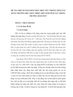 MỘT SỐ GIẢI PHÁP THỰC HIỆN TỐT PHONG TRÀO XÂY DỰNG TRƯỜNG HỌC THÂN THIỆN, HỌC SINH TÍCH CỰC TRONG TRƯỜNG MẦM NON