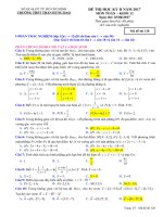 Đề thi học kì 2 môn Toán lớp 12 trường THPT Trần Hưng Đạo, TP Hồ Chí Minh năm học 2016  2017 