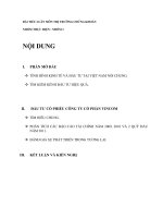 BÀI TIỂU LUÂN môn THỊ TRƯỜNG CHỨNG KHOÁN 1