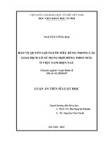 Bảo vệ quyền lợi người tiêu dùng trong các giao dịch có sử dụng hợp đồng theo mẫu ở việt nam hiện nay
