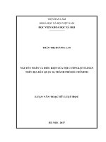 Nguyên nhân và điều kiện tội cướp giật tài sản trên địa bàn quận 10, thành phố hồ chí minh