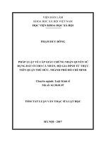 Pháp luật về cấp GCNQSD đất ở cho cá nhân, hộ gia đình từ thực tiễn quận thủ đức, thành phố hồ chí minh (tt) 