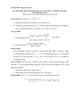 Đề thi học sinh giỏi môn Toán lớp 12 trường THPT Nguyễn Duy Thì, Vĩnh Phúc năm học 2016  2017 (Lần 1) 